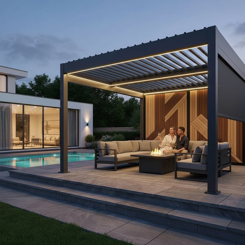The Exo-Chamber // Motorized Louvered Pergola Kit