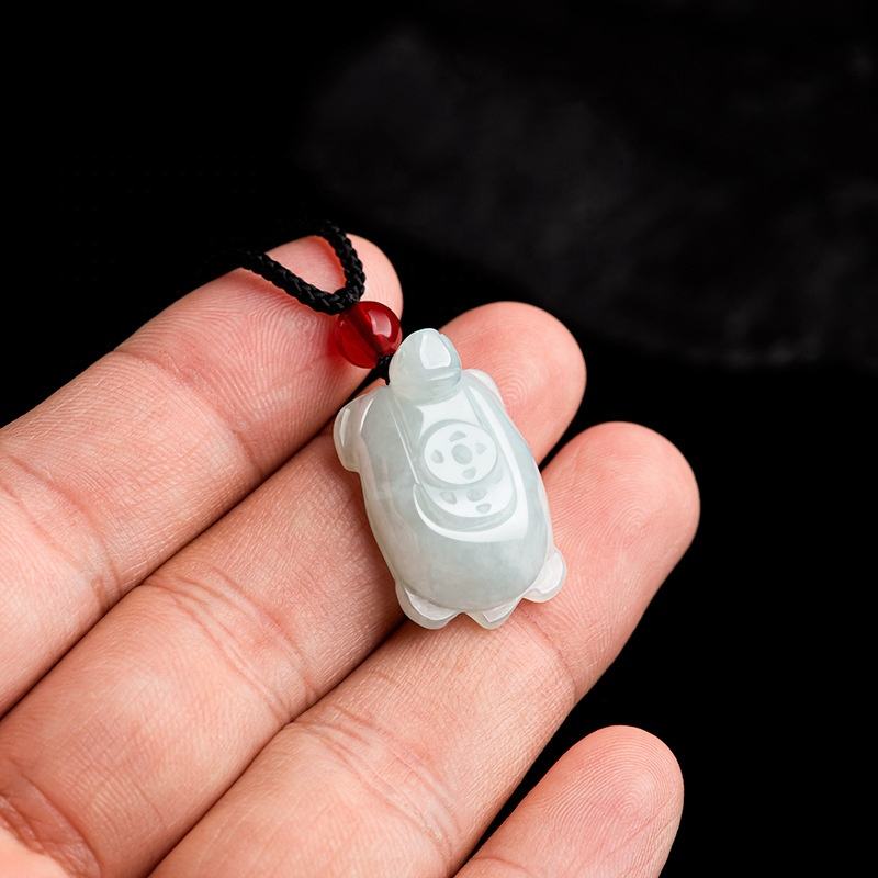 Natural Jadeite "Money Turtle" Talisman – Certified Authentic