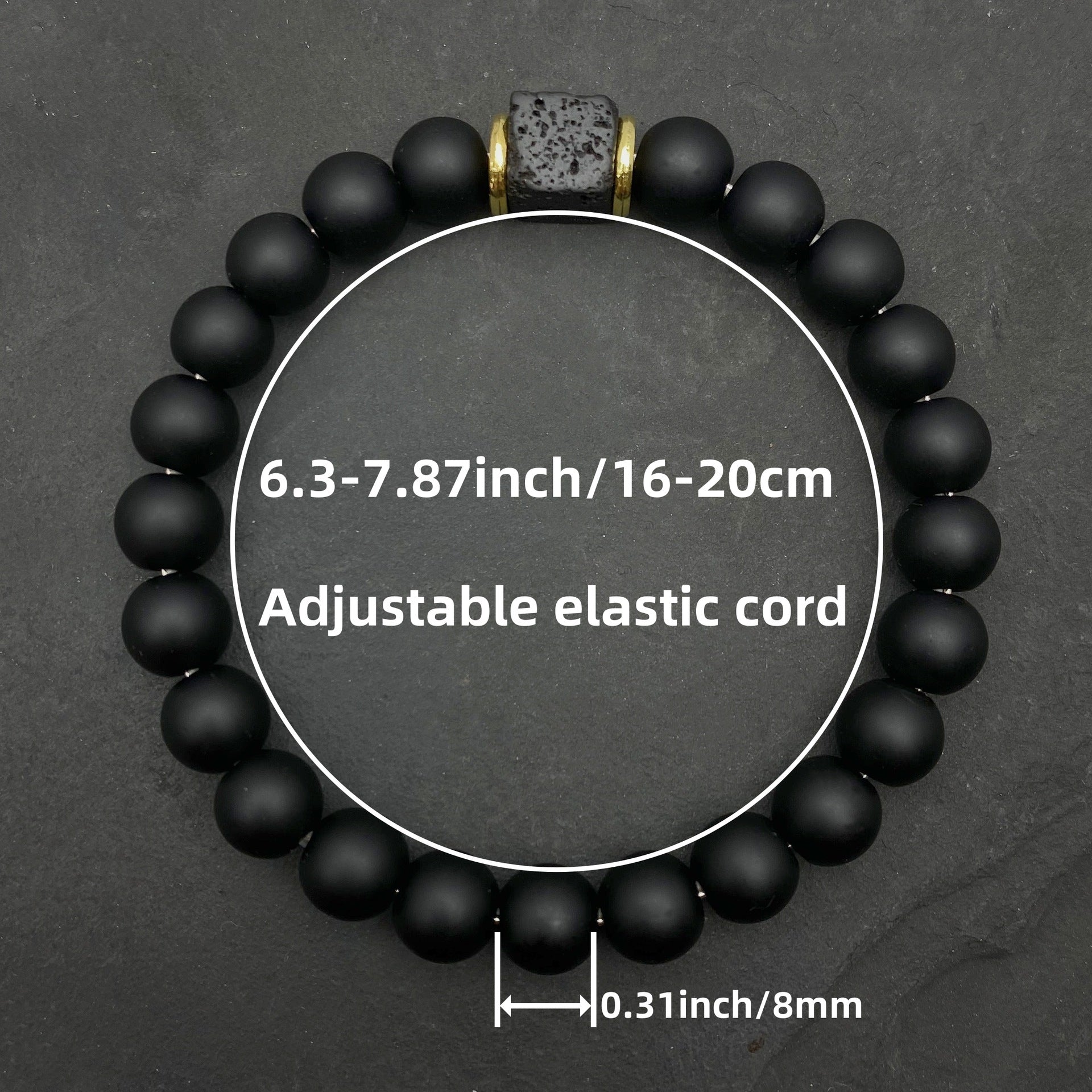 The Obsidian & Volcanic Stone Stack Bracelet