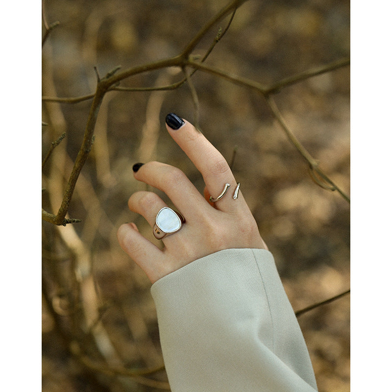 The Iris Geometric Statement Ring – Solid 925 Sterling Silver