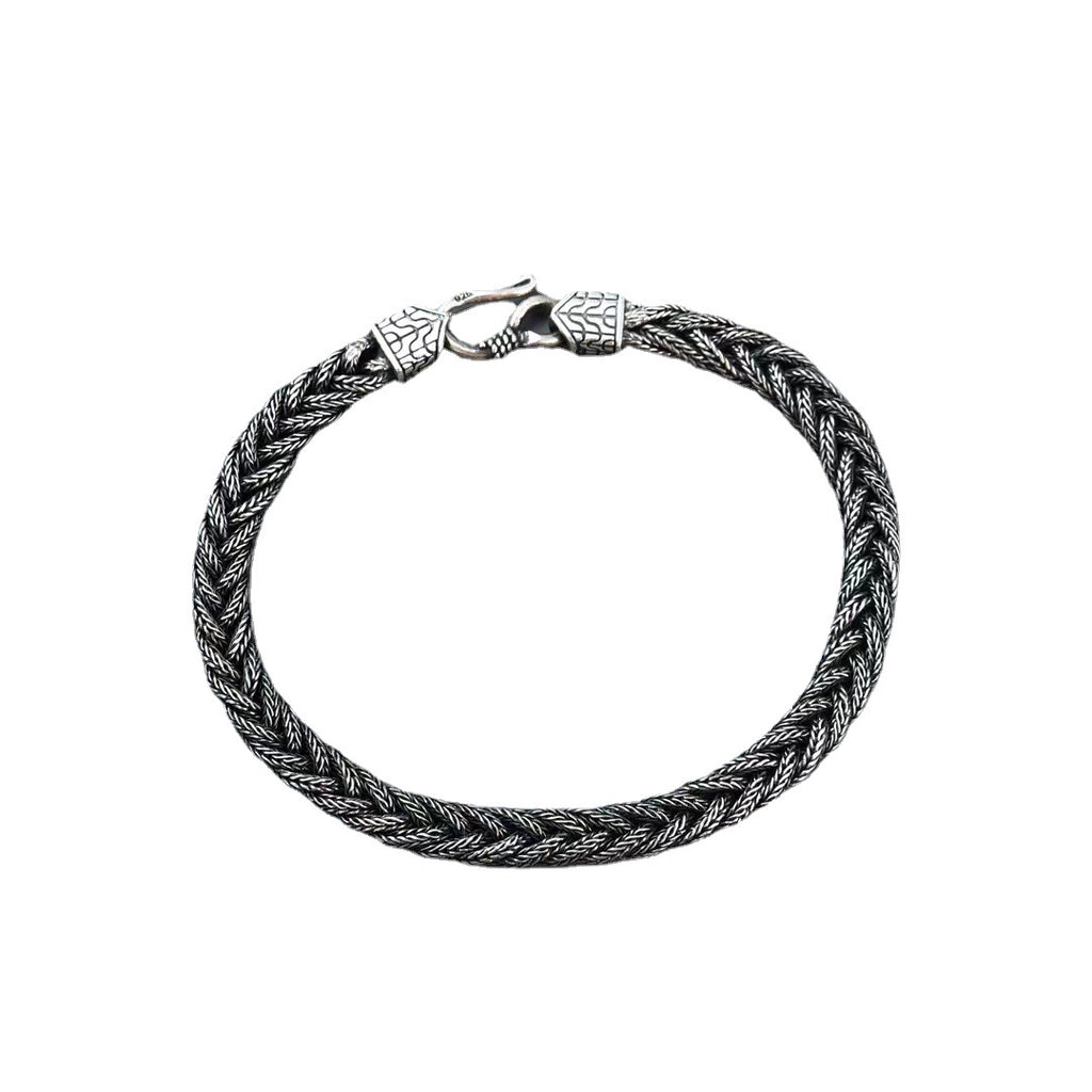 The Sovereign Viking Vajra Braided Link Chain in Solid 925 Silver